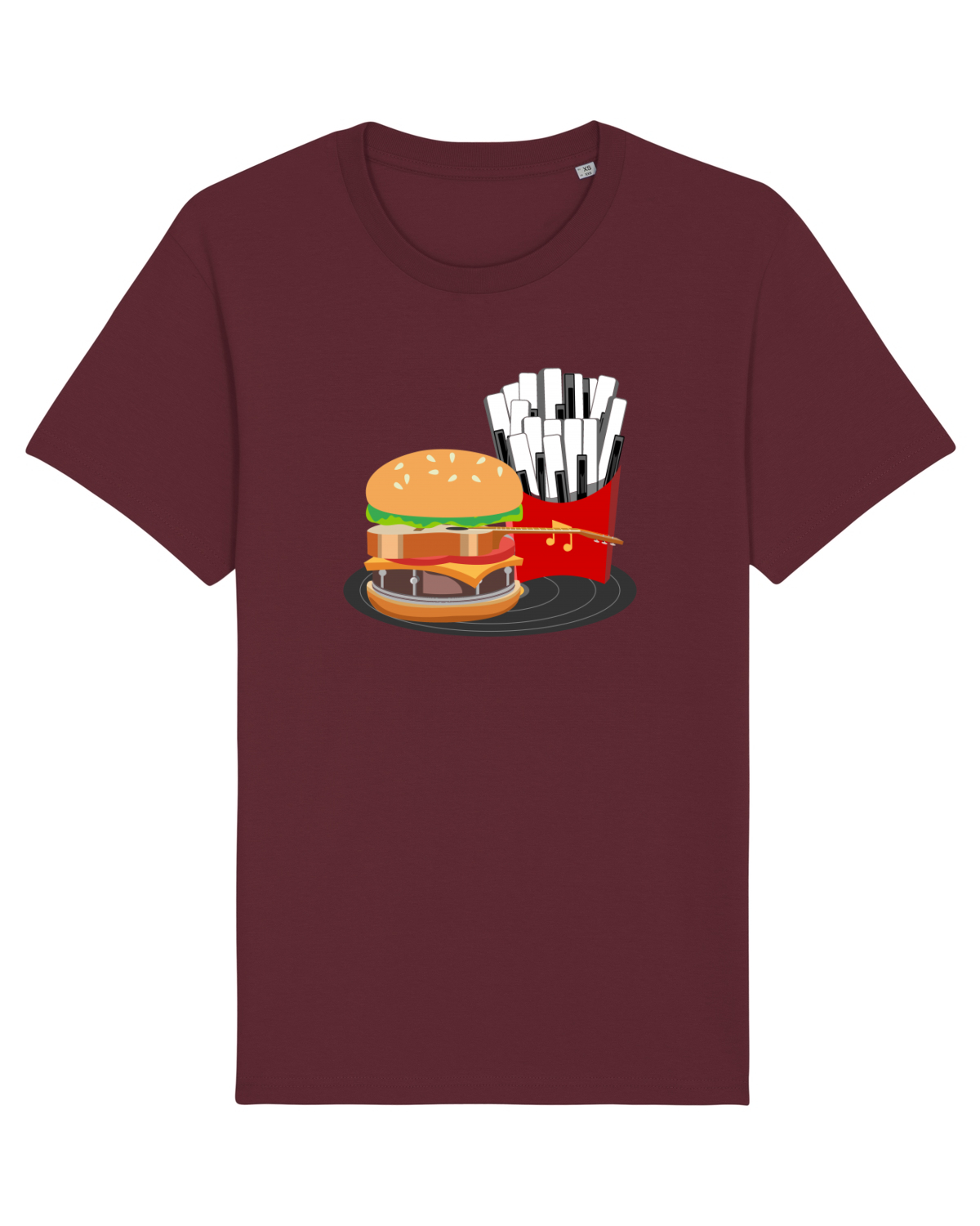 Tricou mânecă scurtă Unisex Rocker Burgundy