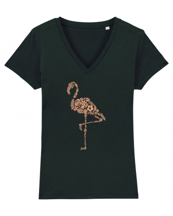 Flower Flamingo Black