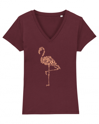 Flower Flamingo Burgundy