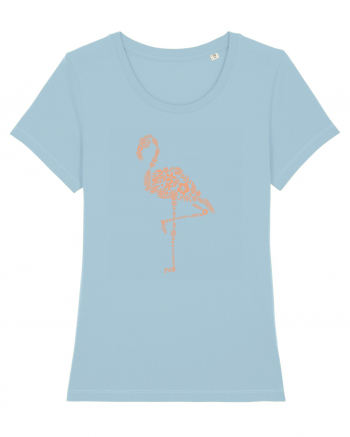 Flower Flamingo Sky Blue