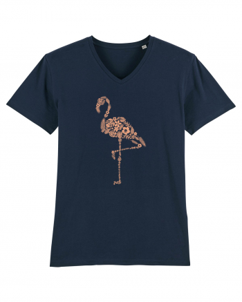 Flower Flamingo French Navy