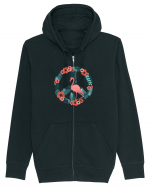 Peace Flamingo Hanorac cu fermoar Unisex Connector