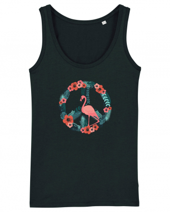 Peace Flamingo Black