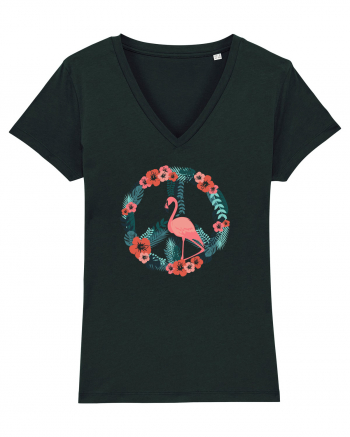 Peace Flamingo Black