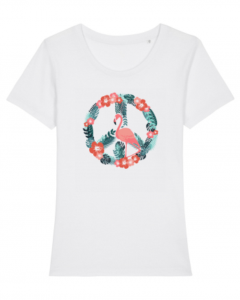 Peace Flamingo White