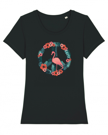 Peace Flamingo Black