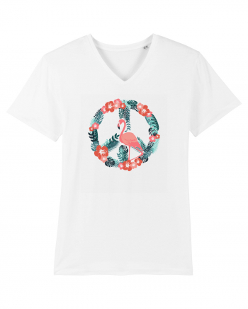 Peace Flamingo White