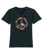 Peace Flamingo Tricou mânecă scurtă guler V Bărbat Presenter