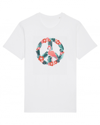 Peace Flamingo White