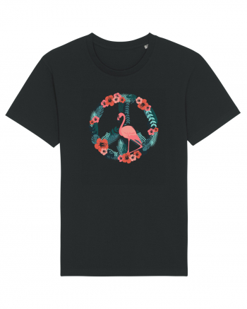 Peace Flamingo Black