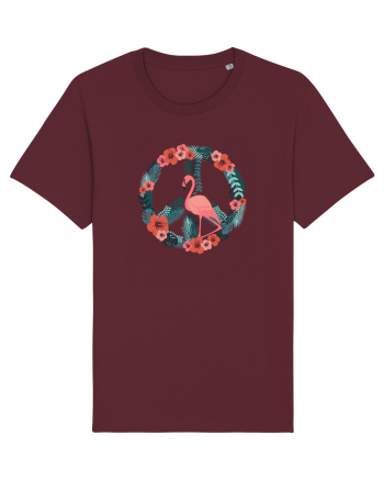 Peace Flamingo Burgundy