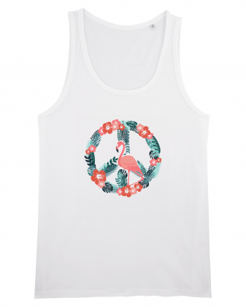 Peace Flamingo White