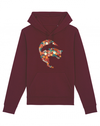 Fox Flower Dolphin Burgundy