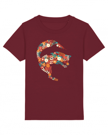 Fox Flower Dolphin Burgundy