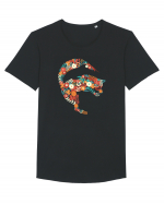 Fox Flower Dolphin Tricou mânecă scurtă guler larg Bărbat Skater