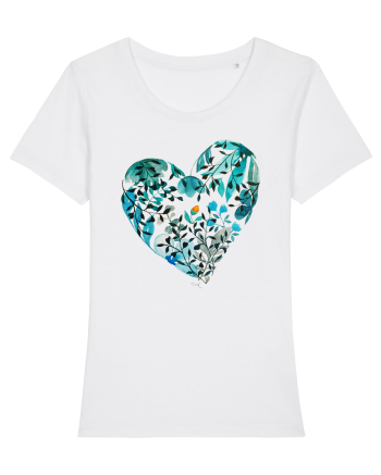Blue heart and the fire inside White