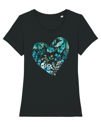 Blue heart and the fire inside Black
