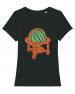 Watermelon Globe Tricou mânecă scurtă guler larg fitted Damă Expresser