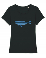 Ceramic Whale Tricou mânecă scurtă guler larg fitted Damă Expresser