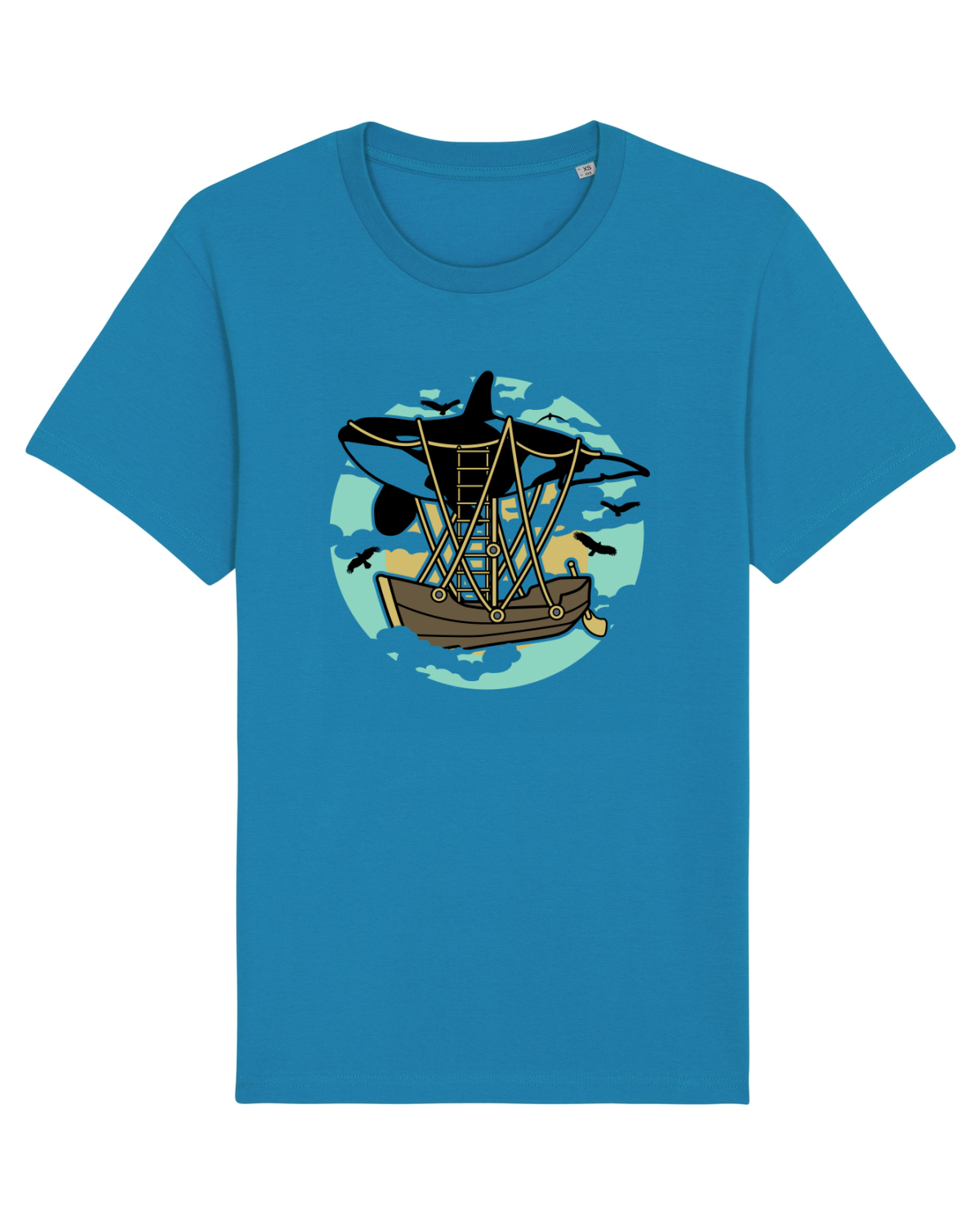 Tricou mânecă scurtă Unisex Rocker Azur