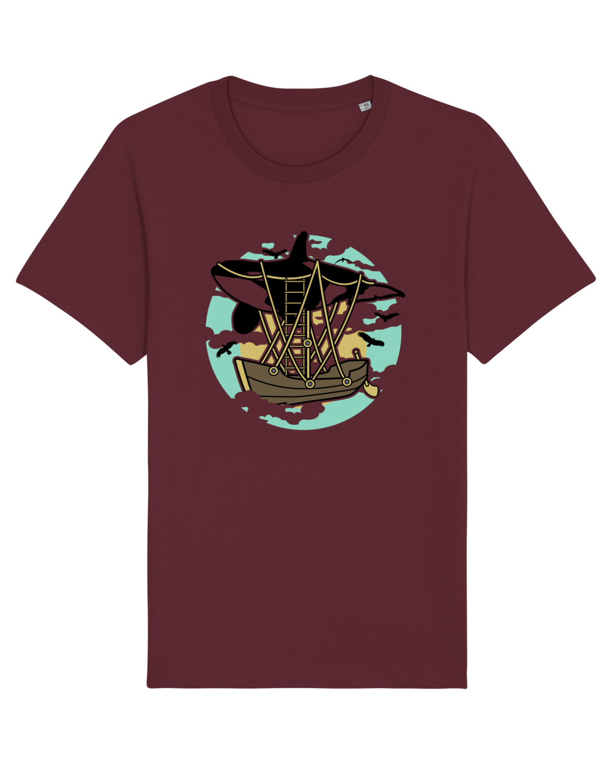 Tricou mânecă scurtă Unisex Rocker Burgundy