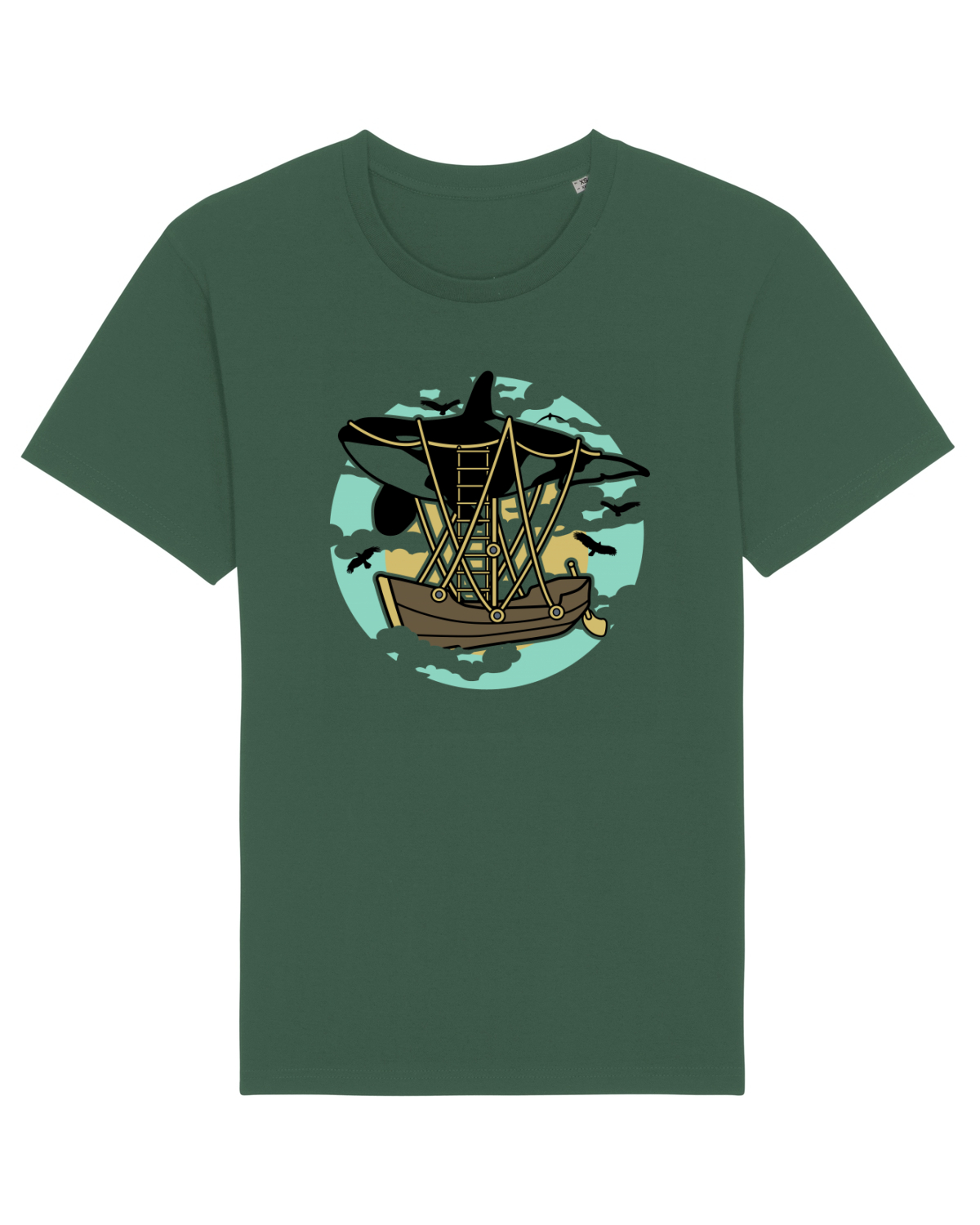 Tricou mânecă scurtă Unisex Rocker Bottle Green