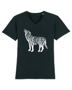 Wolf Roots Tricou mânecă scurtă guler V Bărbat Presenter