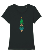 Totemul Elementelor Naturii Tricou mânecă scurtă guler larg fitted Damă Expresser