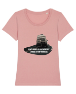 Finding Yourself Tricou mânecă scurtă guler larg fitted Damă Expresser