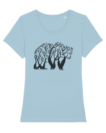 Tree Bear Sky Blue