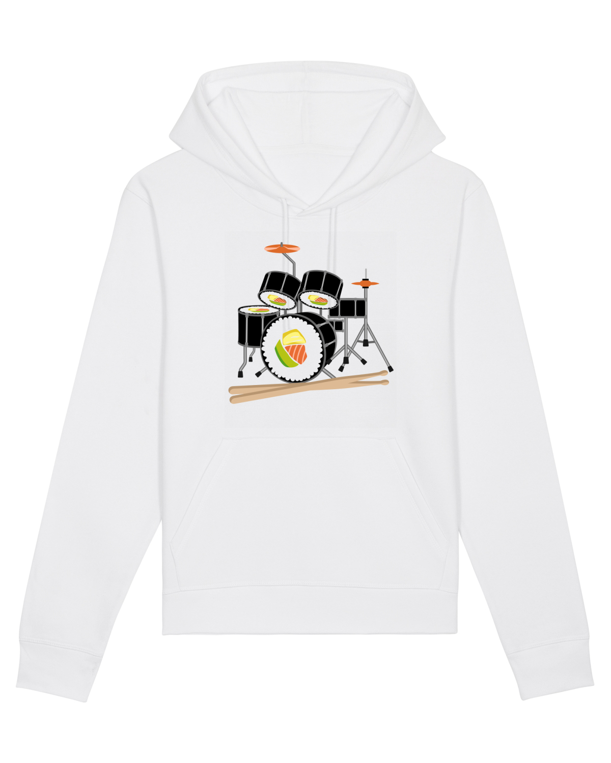 Hanorac Unisex Drummer White