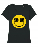 Smile DJ Tricou mânecă scurtă guler larg fitted Damă Expresser