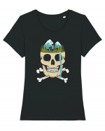Skull Waterfall Tricou mânecă scurtă guler larg fitted Damă Expresser