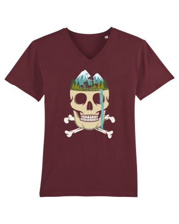 Skull Waterfall Burgundy