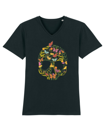Butterfly Skull Flower Black
