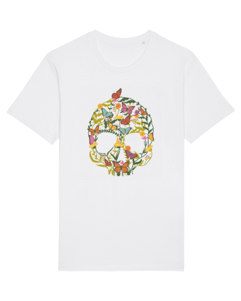 Butterfly Skull Flower White