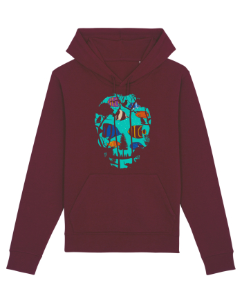 Skull Fish Burgundy
