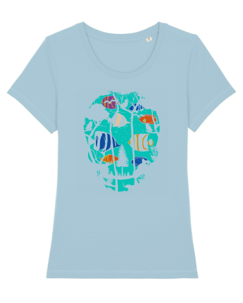 Skull Fish Sky Blue