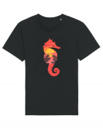 Sea Horse Beach Sunset Tricou mânecă scurtă Unisex Rocker