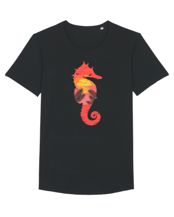 Sea Horse Beach Sunset Black