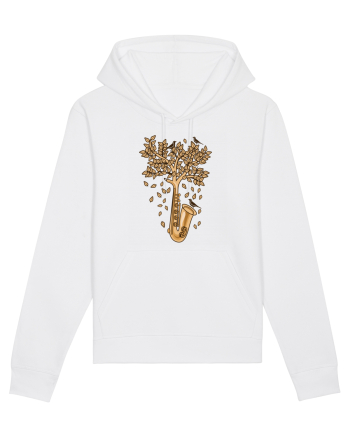 Autumn Saxophone Tree White