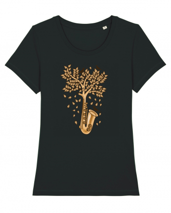 Autumn Saxophone Tree Black