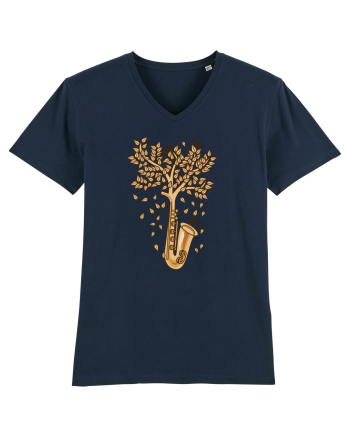 Autumn Saxophone Tree French Navy