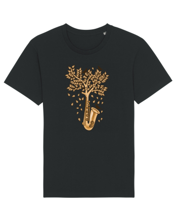 Autumn Saxophone Tree Black