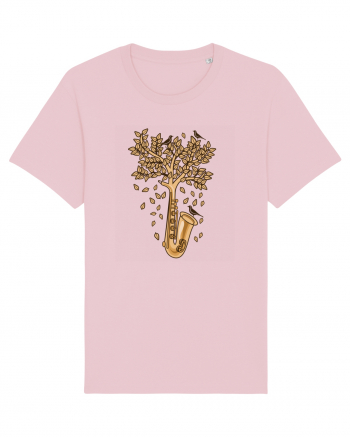 Autumn Saxophone Tree Cotton Pink