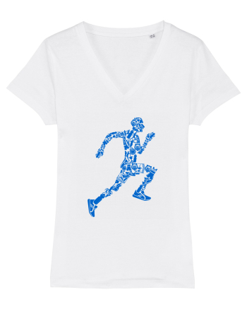 Blue Runner White