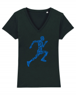 Blue Runner Tricou mânecă scurtă guler V Damă Evoker