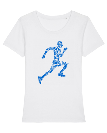 Blue Runner White