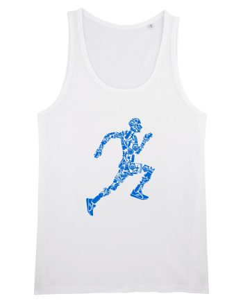Blue Runner White