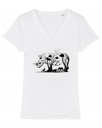 Rhino Tree Tricou mânecă scurtă guler V Damă Evoker